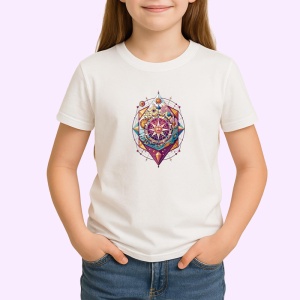 Tricou Busola Vintage Stil Sacred Geometry, Copii | Dama | Barbat - Img 3