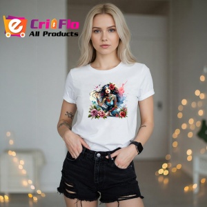Tricou butterfly girl pink hair coffee, fata par roz fluturi si cafea, Copii | Dama | Barbat - Img 10