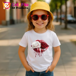 Tricou Buze rosu intens cu trandafir si auriu lichid, Lip gloss, Copii | Dama - Img 10