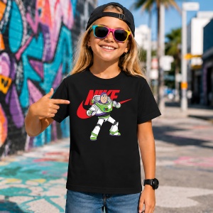 Tricou Buzz Lightyear Ranger Spatial Erou Urban Street Fashion, din bumbac 100%, tricou negru, Copii | Dama | Barbat - Img 7
