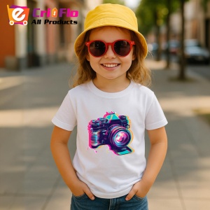 Tricou Camera foto moderna in stil graffiti neon Copii | Dama | Barbat - Img 11