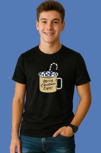 Tricou Cana Merry Christmas Enjoy, din bumbac 100% Copii | Dama | Barbat - Img 2