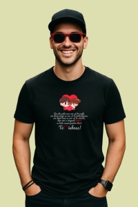 Tricou Cand Iti Scriu Ca Te Iubesc Nu O Fac Din Obisnuinta, din bumbac 100%, tricou negru Copii | Dama | Barbat