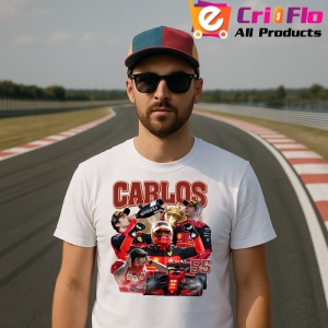 Tricou Carlos Sainz Colaj Artistic Masina Formula 1, Copii | Dama | Barbat - Img 4