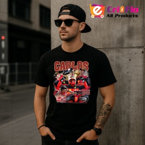 Tricou Carlos Sainz Colaj Artistic Masina Formula 1, Copii | Dama | Barbat - Img 9