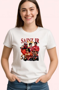 Tricou Carlos Sainz Jr Colaj Masina Echipa Ferrari Formula 1, Copii | Dama | Barbat - Img 4