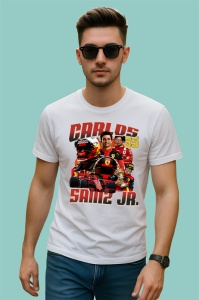 Tricou Carlos Sainz Junior Colaj Formula 1 Imagine Dinamica, Copii | Dama | Barbat - Img 2