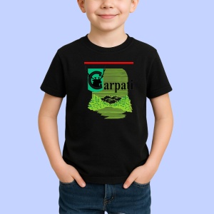 Tricou Carpati tigari romanesti ambalaj vintage cu cerb, Copii | Dama | Barbat , tricou negru - Img 2