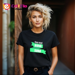Tricou Cea Mai Buna Soră, Model Verde Deschis Text, din bumbac 100%, tricou negru, Dama | Barbat - Img 3