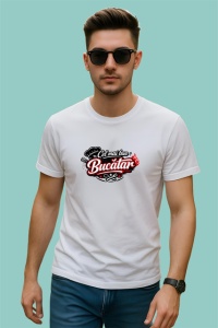 Tricou Cel Mai Bun Bucatar Design Alb Rosu V2, din bumbac 100% , tricou alb pentru Dama | Barbat - Img 3