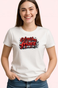 Tricou Cel Mai Bun Frizer Stil Retro V2, din bumbac 100% , tricou alb pentru Dama | Barbat - Img 2