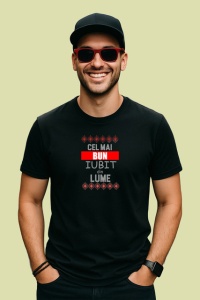 Tricou Cel Mai Bun Iubit Din Lume Motive Populare, din bumbac 100%, tricou negru Barbat