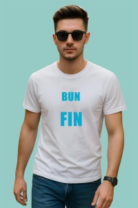 Tricou Cel Mai Bun Si Iubit Fin Albastru, din bumbac 100%, tricou alb, Dama | Barbat - Img 2