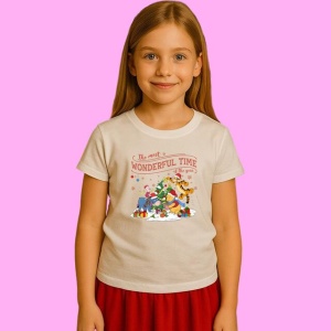 Tricou Cel Mai Minunat Craciun Cu Winnie, din bumbac 100%, tricou alb, Copii | Dama | Barbat - Img 2