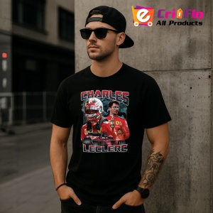Tricou Charles Leclerc Portret Dublu Ferrari Formula 1, Copii | Dama | Barbat - Img 9