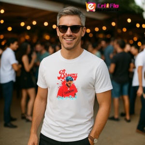 Tricou Chris Brown - King of R&B Red, muzica Hip-Hop / Trap, Dama | Barbat | Copii - Img 3