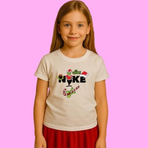 Tricou Christmas The Grinch Nike, din bumbac 100%, tricou alb, Copii | Dama | Barbat - Img 2