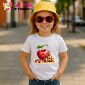 Tricou Cireasa de vara amuzanta castel de nisip, Fructe, Copii | Dama - Img 4