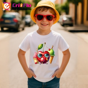 Tricou Cireasa de vara amuzanta inghetata, Fructe, Copii | Dama - Img 3