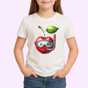 Tricou Cireasa de vara amuzanta scafandru, Fructe, Copii | Dama