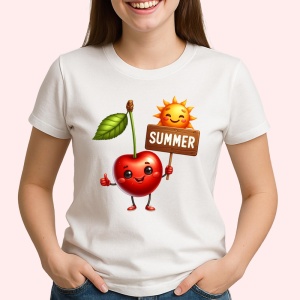 Tricou Cireasa de vara amuzanta summer, Fructe, Copii | Dama - Img 2