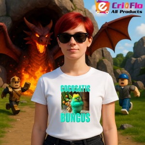 Tricou Cocosatic Bungus ** Tralalero Tralala Copii | Dama | Barbat - Img 3