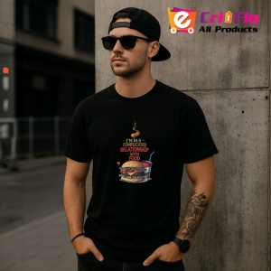 Tricou Complicated Relationship With Food Burger, Copii | Dama | Barbat, culoare negru - Img 7