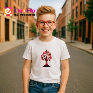 Tricou Copac Rosu Ilustratie Simetrica, Copii | Dama | Barbat - Img 7