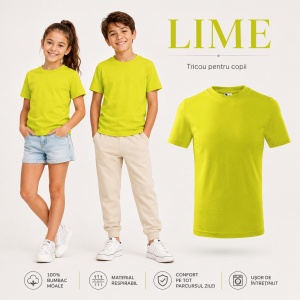 Tricou Copii Basic Malfini – 100% Bumbac, Mânecă Scurtă, 33 Culori pentru Fete și Băieți, Calitate Premium - Img 26