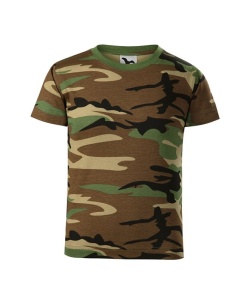 Tricou pentru copii model camuflaj de culoare negru
