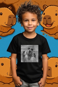 Tricou copii Capybara - Cute selfie - Img 2