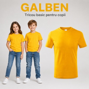 Tricou Copii Clasic Basic Free – Băiat și Fată, 100% Bumbac, Confortabil - Img 14