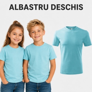Tricou Copii Clasic Basic Kids, Băiat/Fată, Bumbac 100% Confortabil, 160 g/m², Mărimi 4–12 ani - Img 13