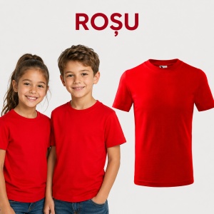 Tricou Copii Clasic Basic Kids, Băiat/Fată, Bumbac 100% Confortabil, 160 g/m², Mărimi 4–12 ani - Img 33