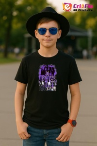 Tricou copii cu formatia BTS 8 , din bumbac 100% - Img 5