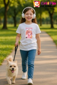 Tricou copii cu formatia PARK CHAEYOUNG ROSE , din bumbac 100% - Img 8