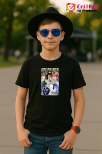 Tricou copii cu formatia SEUNGMIN , din bumbac 100% - Img 6