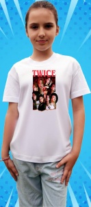 Tricou copii cu formatia TWICE 15 , din bumbac 100% - Img 7