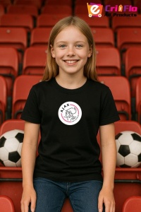 Tricou copii cu logo stema Ajax Amsterdam, din bumbac 100% - Img 4