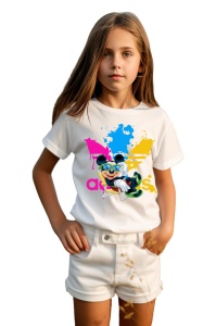 Tricou copii din bumbac 100% Cool Mickey Mouse Relax, cu imprimeu pentru copii, îmbrăcăminte confortabilă, modă copii, cadou ideal