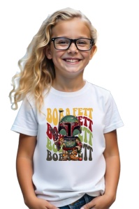 Tricou Copii din bumbac 100%, personalizat cu personajul Boba Fett 2 - Img 2