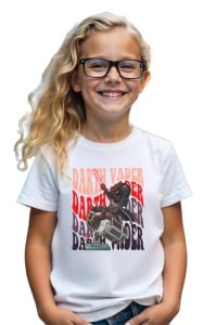 Tricou Copii din bumbac 100%, personalizat cu personajul Darth Vander - Img 2