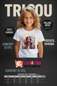 Tricou Copii din bumbac 100%, personalizat cu personajul Obi Wan - Img 4