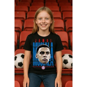 Tricou Copii din bumbac cu fotbalistul Jamal Musiala-Bayern Munchen - Img 4