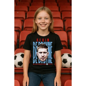 Tricou Copii din bumbac cu fotbalistul Kevin De Bruyne-Manchester City