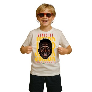Tricou Copii din bumbac cu fotbalistul Vinicius Jose Paixao de Oliveira Junior-Real Madrid - Img 3