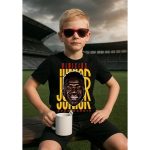 Tricou Copii din bumbac cu fotbalistul Vinicius Jose Paixao de Oliveira Junior-Real Madrid - Img 4