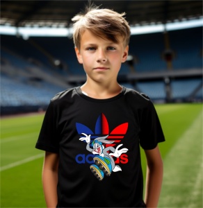Tricou copii din bumbac personalizat haios cu Bugs Bunny din desenele Looney Tunes - Cadou