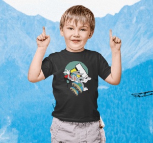 Tricou copii din bumbac personalizat haios cu Bugs Bunny din desene Looney Tunes - Cadou - Img 3