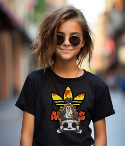 Tricou copii din bumbac personalizat haios Grafitti Street - Cadou